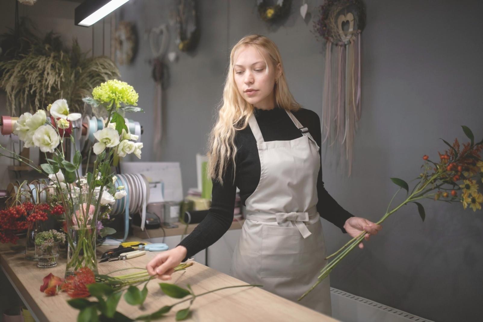 Sophisticated corporate lobby featuring long-term floral partnership results